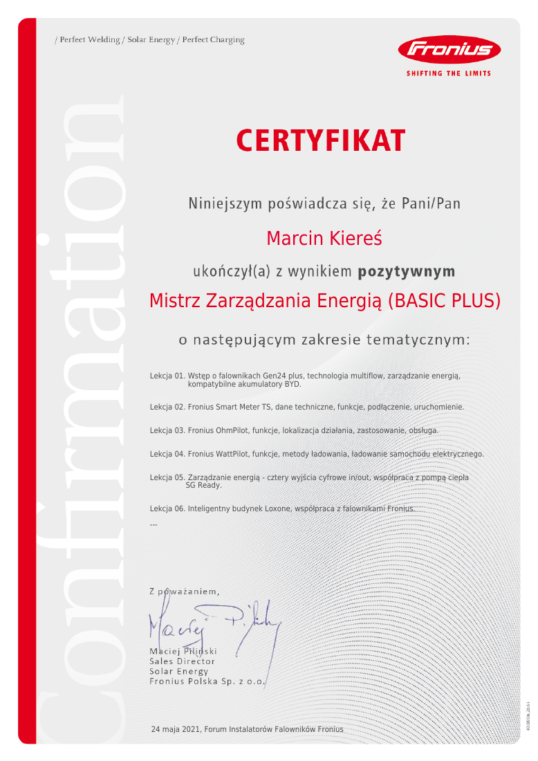 Podgląd dokumentu: Fronius — BASIC PLUS