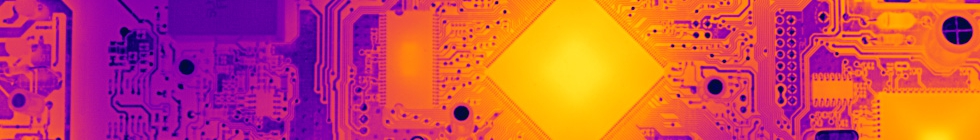 Obraz termowizyjny układu elektronicznego